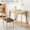 Solid Wood Writing Desk with Drawer for Home Office, Laptop Computer Work Study Table